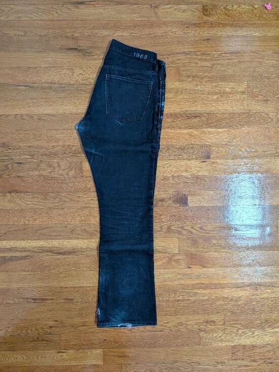 GAP 1969 Slim Boot Cut Denim Jeans Mens 31x30 Dark Wash Blue - Picture 4 of 8